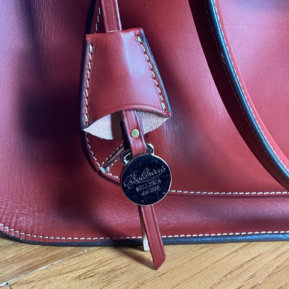 Boldrini Selleria Red Leather Bag - Picture 5 of 11